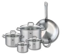 Set de 1 Poêle de cuisson 32 cm et 4 faitouts 14, 16, 20 et 26 cm Elo Profi Citrin