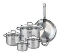 Set de 1 Poêle de cuisson 32 cm et 4 faitouts 14, 16, 20 et 26 cm Elo Profi Citrin Gris