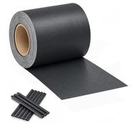 Set de 1 rouleau de bandes brise-vue Relaxdays, 35 m, anthracite | Brise-vue PVC double barre, clips inclus, opaque, résistant aux intempéries, anti-déchirure, jardin, balcon, terrasse