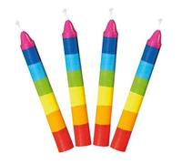 Set De 10 Bougies D'anniversaire Multicolores