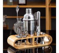 Set de 10 pièces comprenant un shaker de 750 ml, idéal pour le bar ou les soirées à la maison, facile à nettoyer et pratique à utiliser, un ensemble de bar idéal et un cadeau parfait,