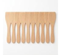 Set de 10 Spatules de Cuisine en Bois pour Poêle antiadhésive Outil 13.7CM | Ensemble Accessoires Complet Spatula Turner de Cuisine Non Toxiques Déformation Durabilité Ergonomique