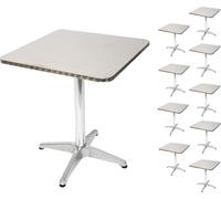 Mendler Table à manger pliante 10 personnes - Argenté