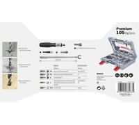 set de 105 forets et visseuses Premium X-Line