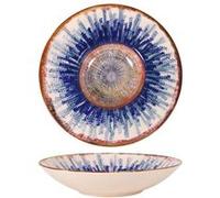 Set de 12 assiettes creuses ANIA en porcelaine avec motifs pour soupes pâtes desserts - Diamètre 22 x 4,5 cm G