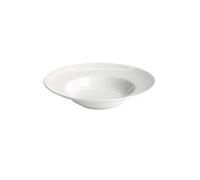 Set de 12 assiettes creuses LISA rondes, plat à soupe pâtes desserts en porcelaine blanc - diamètre 27 x hauteur 6 cm - -