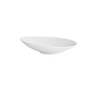 Set de 12 Assiettes plates et ovales LISA avec un léger creux sur les bords, plat à service à pâtes desserts - VISIODIRECT - G