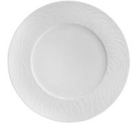 Set de 12 assiettes plates RIA rondes, plat à service à pâtes desserts et salades en porcelaine - VISIODIRECT - G