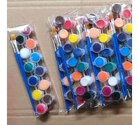 Set de 12 couleurs de pigments de peinture acrylique, set de pinceaux pour outil de dessin d'artisanat DIY. Ensemble de pigments de peinture lisse, outil de peinture DIY, cadeau pour la fête des mères
