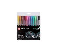 Set de 12 crayons gel - Sakura - Gelly Roll Metallic Shiny - Couleurs assorties - Encre gel - Non rechargeable