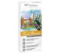Tombow Marker ABT Dual Brush 12P-3, couleurs gris (12)