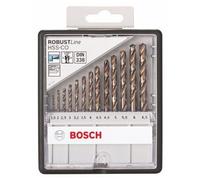 Set de 13 forets à métaux rectifiés HSS-co Robust Line, pointe de perçage 135° BOSCH 2607019926