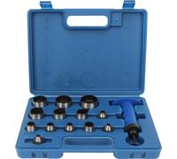 set de 14 poinçons creux, DIY artisanat du cuir, outil de poinçonnage de ceinture, 5-35 mm, avec boîte en plastique. Creux 14 pièces