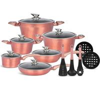 set de 15 ustensiles de cuisine roses pour induction - Casseroles et ustensiles de cuisine