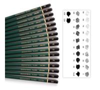 Set de 16 crayons de bois 2H HB B 2B 3B 4B 5B 6B 8B 9B 10B 12B Crayons de Dessin Crayons Croquis pour Dessiner esquisse Set Art LBQ8