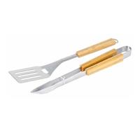 Set de 2 accessoires, pince et spatule bambou - Somagic