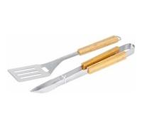 Set de 2 accessoires, pince et spatule bambou - Somagic