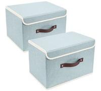 Vendos85 Boîtes de rangement pliables - Gris foncé