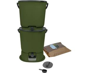 Set de 2 Bokashi-composts 15,3 l avec 1 kg d'activateur organique et base