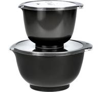 Set de 2 bols mélangeurs Rosti avec couvercle « Margrethe » New noir (carbon black) 1,5+3,0 L