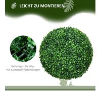 Set de 2 boules de buis Plantes artificielles avec protection UV pour l'intérieur et l'extérieur vert