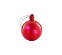 Lunartec Set de 2 boules de Noël avec LED effet 3D - Rouge