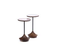 Set de 2 bouts de canapé Porto - - Marron - Bois