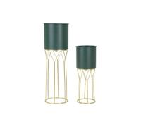 Cache-pot Mauro Ferretti Grent Stand (x2) Vert 23x70-19x50 cm