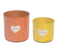 Set de 2 caches pot Baya Je t'aime (11 cm)