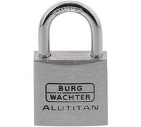 BURG-WÄCHTER Cadenas cylindre à clé, Lot de 2, Épaisseur de l’anse 5,0 mm, Cadenas en aluminium massif, Mécanisme intérieur inoxydable, Cémenté, Alutitan Duo 770 30 SB