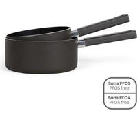 Set de 2 Casseroles LIVOO MEP154N, Antiadhésif sans PFOA PFOS, Manche Silicone, Tous Feux, 18 et 20 cm