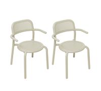 Set de 2 chaise de jardin avec accoudoirs Toní LxWxH 54,75x59,5x80,5cm
