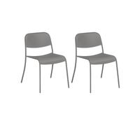 Set de 2 chaise de jardin Yua WxHxD 60x77x55cm