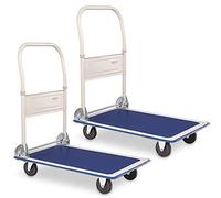 Set de 2 Chariots Plateformes Stagecaptain Platformer, Charge max 150 kg | Chariot de transport pratique pour entrepôts, déménagements ou travaux de jardin, Protection de bord gommée, 5 cm, 5 x 84 cm