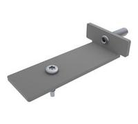 Set de 2 connecteurs pour clôture Kyoto en acier époxy gris, H.6 x P.1.3 cm gris G