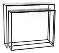 Set de 2 consoles Black Irisé - Amadeus - Argent - Aluminium Argent G