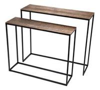 Set de 2 consoles calcutta - Amadeus - Marron - Aluminium Marron G