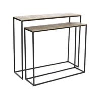 Set de 2 consoles en Aluminium Gold