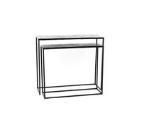 Set de 2 consoles Silver100X30X85 cm en fonte d'aluminium - - Argent - Fonte