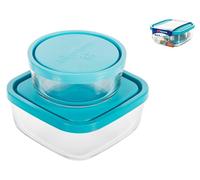 Set De 2 Contenants Frigoverre En Verre Avec Bouchon En Plastique Bormioli Rocco