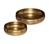 Set de 2 Coupes déco en métal doré martelé - Atmosphera