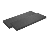 set de 2 coussins de banc 120 x 50 cm, gris foncé, dessous antidérapant, coussin de banc, coussin d'assise pour rebord de fenêtre, housse lavable, sleepling