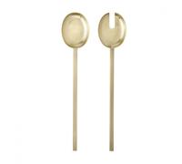 Ferm Living Couverts à salade Fein 2 Pièces Laiton
