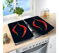 Set de 2 couvre plaques protection motifs Piments Wenko by Maximex