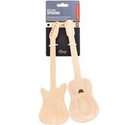 Set de 2 cuillères en bois Guitare Kikkerland Beige Beige G