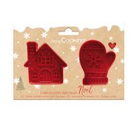 Set de 2 découpoirs éjecteurs de Noël Scrapcooking