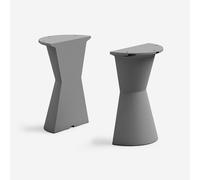 Set de 2 demi-tables de bar design en polyéthylène pour contrat Dot