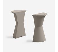 Set de 2 demi-tables de bar design en polyéthylène pour contrat Dot