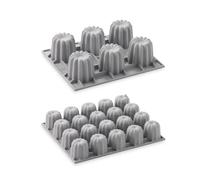 Set de 2 Elastomoules canelés et mini-canelés De Buyer