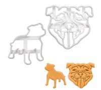 set de 2 emporte-pièces staffordshire bull terrier (staffy), 2 pièces